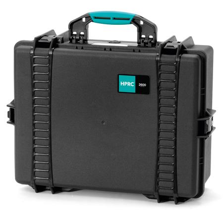HRPC 2600BAG Resin Hard Case with Bag and Dividers, Black with Blue Handle