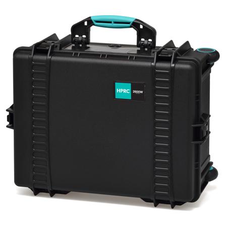 HRPC 2600WE Wheeled Resin Hard Case without Foam, Black with Blue Handle