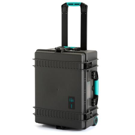 HPRC 2600WE Wheeled Resin Hard Case without Foam, Gray with Blue Handle