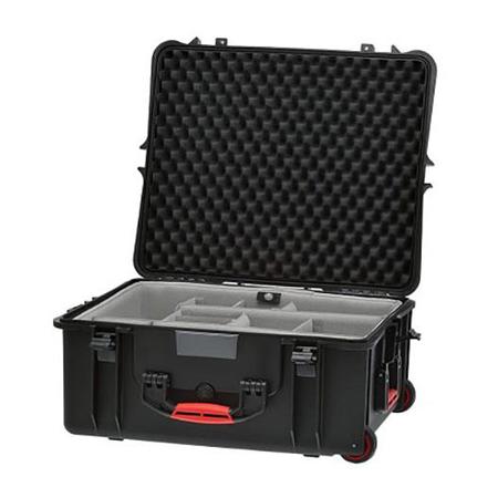 HPRC 2700W Wheeled Rolling Resin Hard Case w/ Second Skin & Dividers Kit, Black