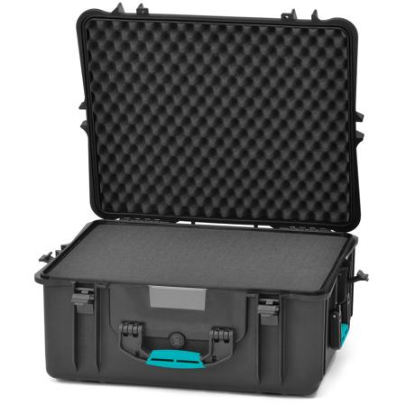 HPRC 2710CUB Resin Hard Case with Cubed Foam Interior, Black with Blue Handle