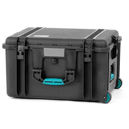 HPRC 2730WSFD Wheeled Resin Hard Case w/Soft Deck & Divider, Black w/Blue Handle