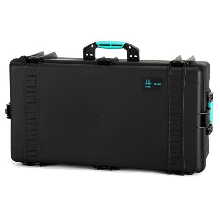 HPRC 2745WCUB Wheeled Resin Hard Case with Cubed Faom, Black with Blue Handle