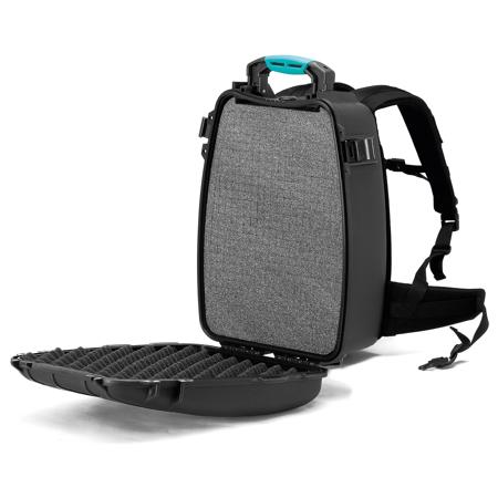 HPRC 3500CUB Resin Backpack Hard Case with Cube Foam, Black with Blue Handle