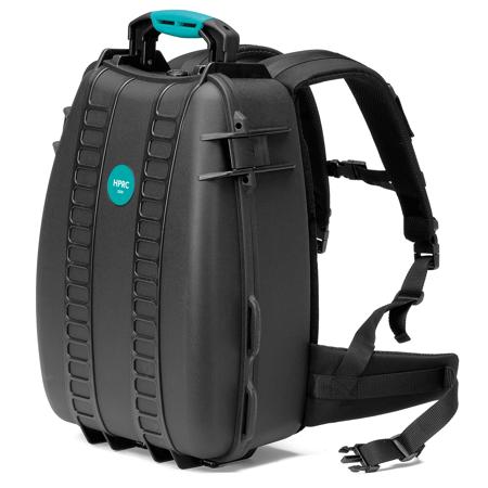 HPRC 3500E Backpack Hard Case without Foam, Black with Blue Handle