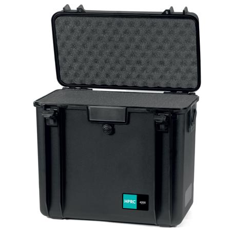 HPRC 4200CUB Resin Hard Case with Cubed Foam, Black with Blue Handle