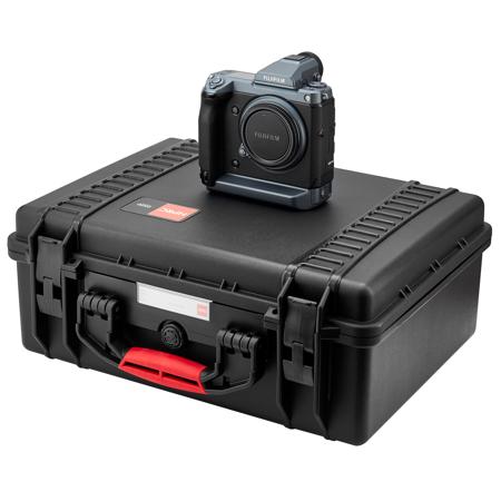 HPRC 2500 Resin Hard Case with Foam for Fujifilm GFX100, Black with Red Handle
