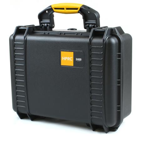 HPRC 2400 Resin Hard Case with Foam Interior for MacBook Pro 15", Black with Yellow Handle