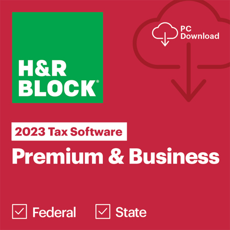 H&R Block Tax Software Premium & Business 2023 for Windows, 1-User, Download