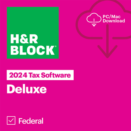 H&R Block Deluxe Tax Software 2024 for Windows/Mac, Download