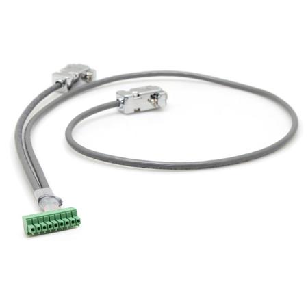 Hall Research CA10217 Pluggable Terminal Block to Two DB9 RS232 Cable