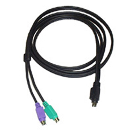 Hall Research 6' 6-pin Mini Din Male to Two 6-pin Mini Din Male Cable
