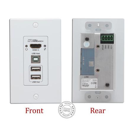 Hall Research EX-HDU-WP Wall Plate Sender for HDMI and USB Extension on CAT6
