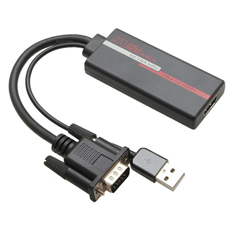 Hall Research 7.8" VGA to HDMI Adapter with Audio