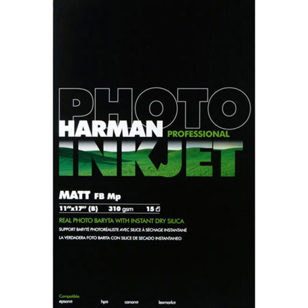Harman Hi-Matte Inkjet Paper, 11 x 17in, 15 Sheets