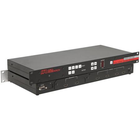 Hall Research 1RU 4x2 HDMI Matrix Switch with RS232 Control