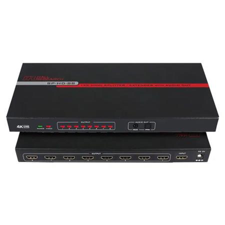 Hall Research SP-HD-8B 8-Channel HDMI Splitter with Analog and Audio Output