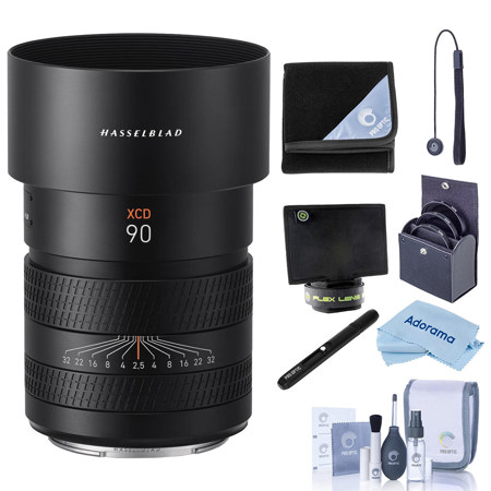 Hasselblad XCD 90mm f/2.5 V Lens, Bundle with 72mm Filter Kit, Lens Wrap, Lens Shade, Pen Lens Cleaner and Cleaning Kit