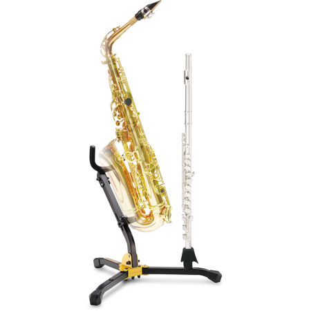 Hercules Stands DS532BB Alto/Tenor Saxophone Stand with Deluxe Velvet Peg & Bag
