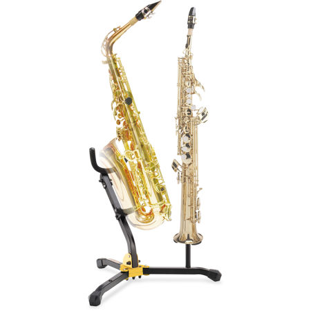 Hercules Stands DS533BB Alto/Tenor Saxophone Stand with Deluxe Velvet Peg & Bag