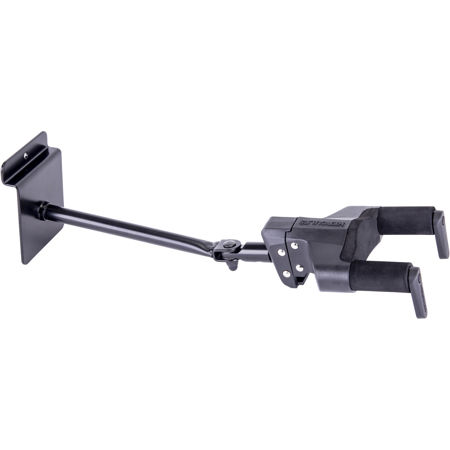Hercules Stands GSP40SB PLUS Series Universal Auto-Grip Slat Wall-Mount Guitar Hanger with Long Arm