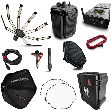 Hudson Spider REDBACK Deluxe Lamp Kit, LCD/Soft Eggcrate, 180 Degree Snap Teaser
