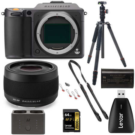 Hasselblad X1D II 50C MF Mirrorless Camera with XCD 45mm f/4 P Lens, Tripod Kit