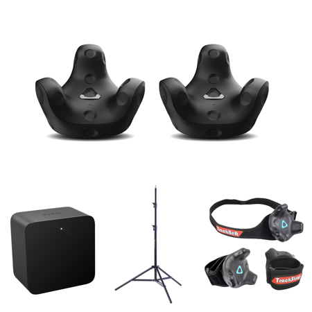 HTC 3 Pack VIVE Tracker (3.0) with Base Station 1.0, Stand, Straps