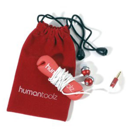 HumanToolz Sound Budz In-Ear Headphones, Red