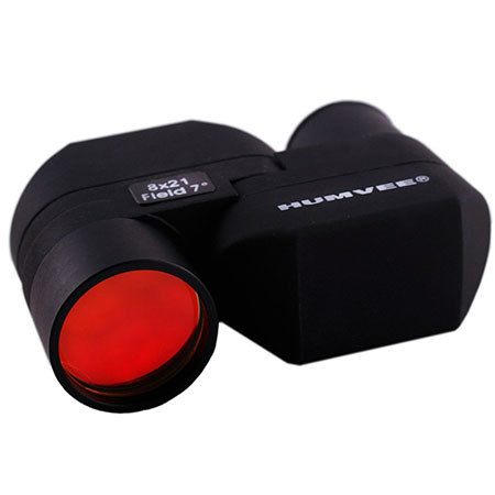 Humvee Gear 8x21 Rubber Coated Folding Monocular, Black