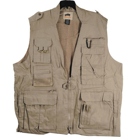 CampCo Humvee Safari Travel Vest - Khaki - X-Small