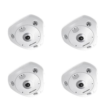 Hikvision 4 PACK 6MP Indoor Fisheye Panoramic 180/360 Degree Network Camera