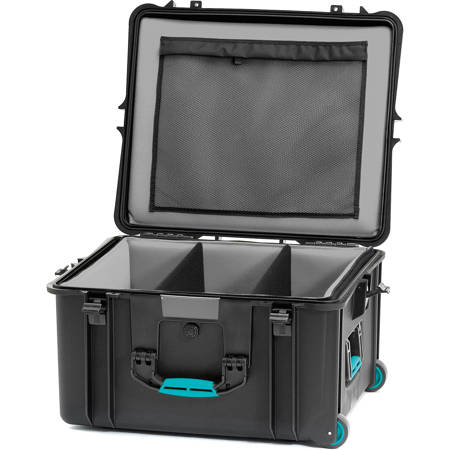 HPRC 2730 Wheeled Waterproof Hard Case with Soft Deck and Dividers, Black