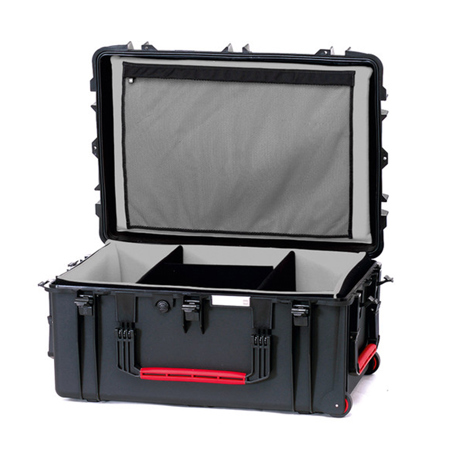 HPRC 2780 Wheeled Waterproof Hard Case with Soft Deck and Dividers, Black