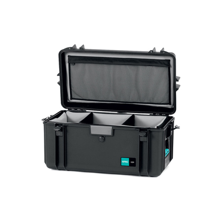 HPRC 4300 Waterproof Hard Case with Soft Deck and Dividers, Black