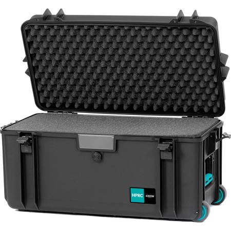 HPRC 4300 Wheeled Waterproof Hard Case with Cubed Foam, Black
