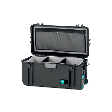 HPRC 4300 Wheeled Waterproof Hard Case with Soft Deck and Dividers, Black