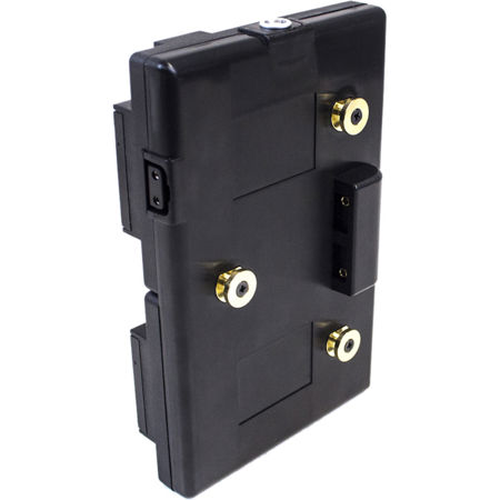 Hawk Woods Gold Mount to Mini V-Lok Dual Hot-Swap Plate, powerCON & LEMO Ports