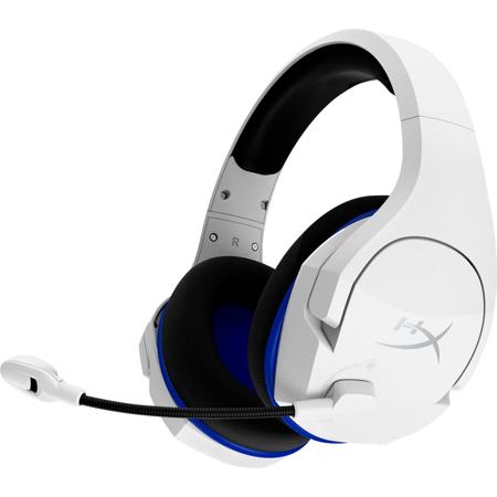 HyperX Cloud Stinger Core Wireless Gaming Headset for PlayStation 4 and 5, White/Blue