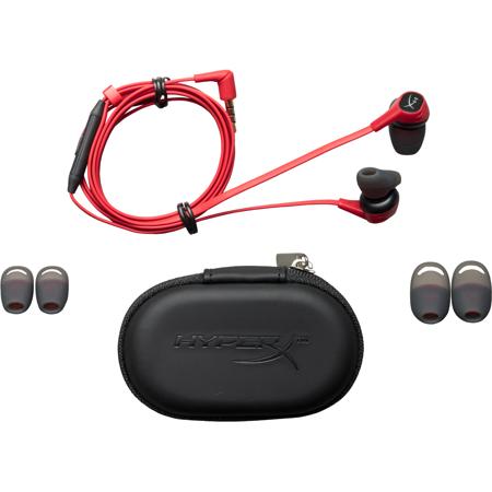 HyperX Cloud Wired In-Ear Earbuds for Nintendo Switch, Red/Black
