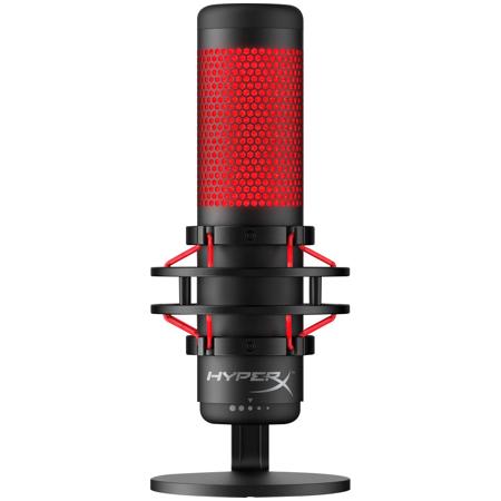 HyperX QuadCast USB Multi-Pattern Condenser Microphone, Black/Red