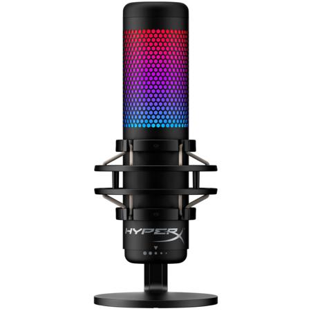 HyperX QuadCast S RGB Multi-Pattern USB Condenser Microphone, Black