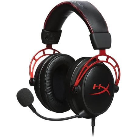 HyperX Cloud Alpha Pro Gaming Headset with Detachable Microphone, Black/Red
