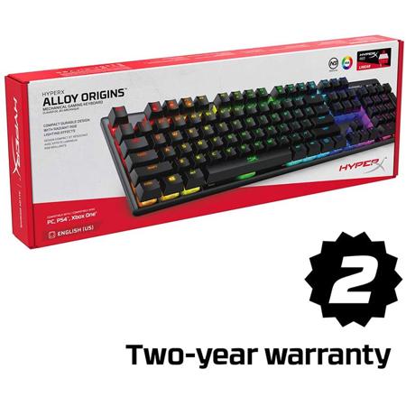 HyperX Alloy Origins RGB Mechanical Gaming Keyboard, Red Switch