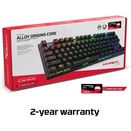 HyperX Alloy Origins Core RGB Mechanical Gaming Keyboard, Red Switch