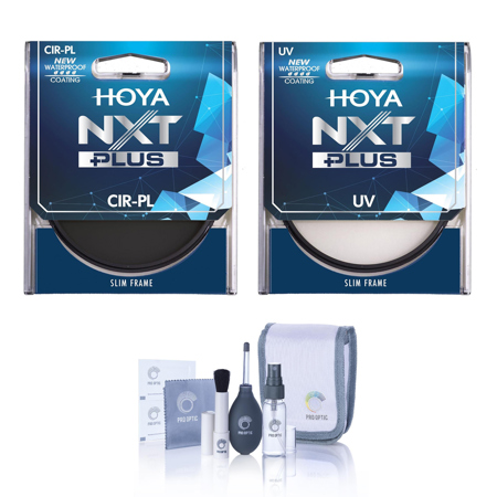 Hoya NXT Plus 58mm Multi-Coated CPL and UV Lens Filter Kit with Cleaning Kit
