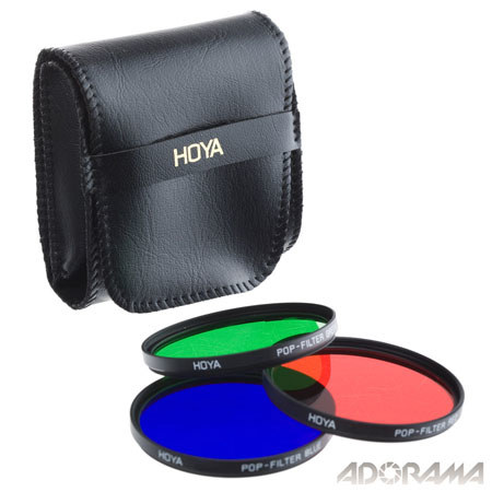 Hoya 58mm POP Special Effects Color Filter Set,Gr/Rd/Bl