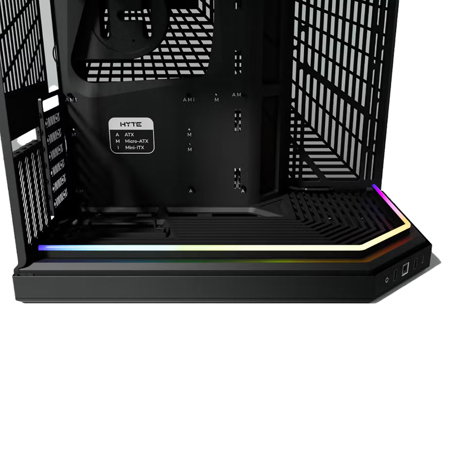 HYTE Noodle LN70 ARGB Light Strip - Adjustable Smooth Digital Lighting, Premium Sleeved RGB LED Light Strip, Included Mounting Clip Accessories, Optimized for Y40, Y60, Y70 Gaming PC Case - Pitch Black