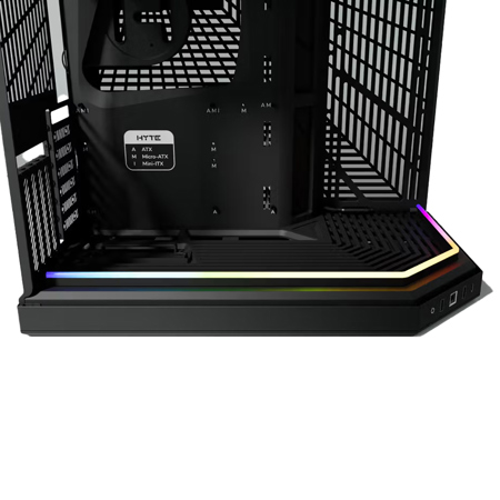 HYTE Noodle LN60 ARGB Light Strip - Adjustable Smooth Digital Lighting, Premium Sleeved RGB LED Light Strip, Included Mounting Clip Accessories, Optimized for Y40, Y60, Y70 Gaming PC Case - Pitch Black