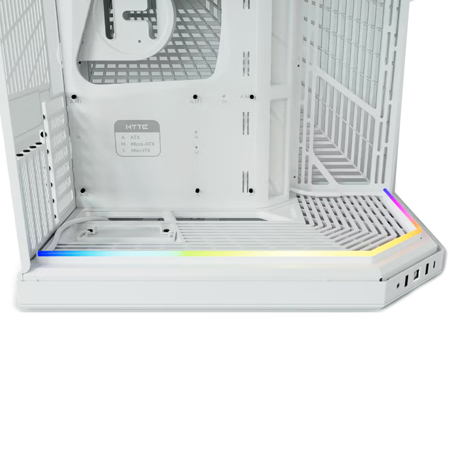 HYTE Noodle LN60 ARGB Light Strip - Adjustable Smooth Digital Lighting, Premium Sleeved RGB LED Light Strip, Included Mounting Clip Accessories, Optimized for Y40, Y60, Y70 Gaming PC Case - Snow White